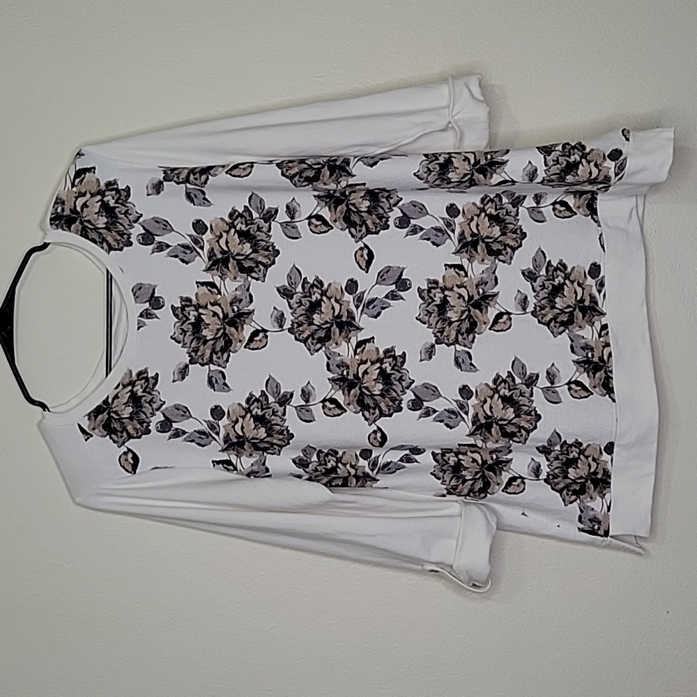 Croft & Barrow Soft Floral Sweater, Size XL